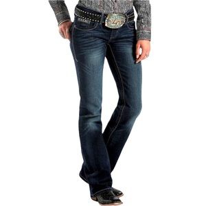 Cruel Abby Mid Rise Slim Thigh Hip Bootcut Jeans sz 35 19R NEW Flaw - 33" inseam